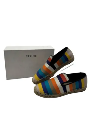 Celine Rainbow Stripe Espadrille Size 40 ~ US 10 Women's Shoes