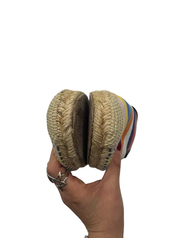 Celine Rainbow Stripe Espadrille Size 40 ~ US 10 Women's Shoes