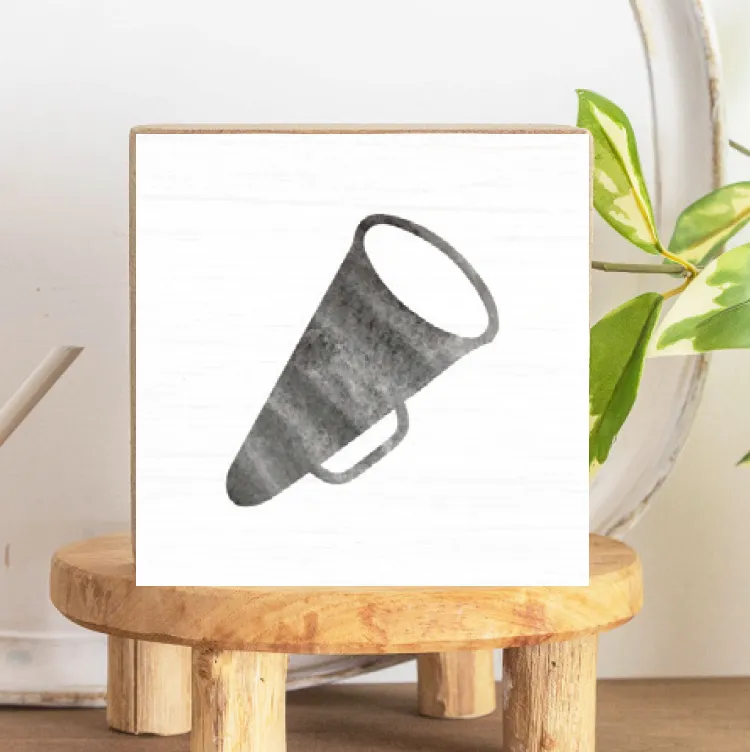 Cheer Decorative Wooden Block