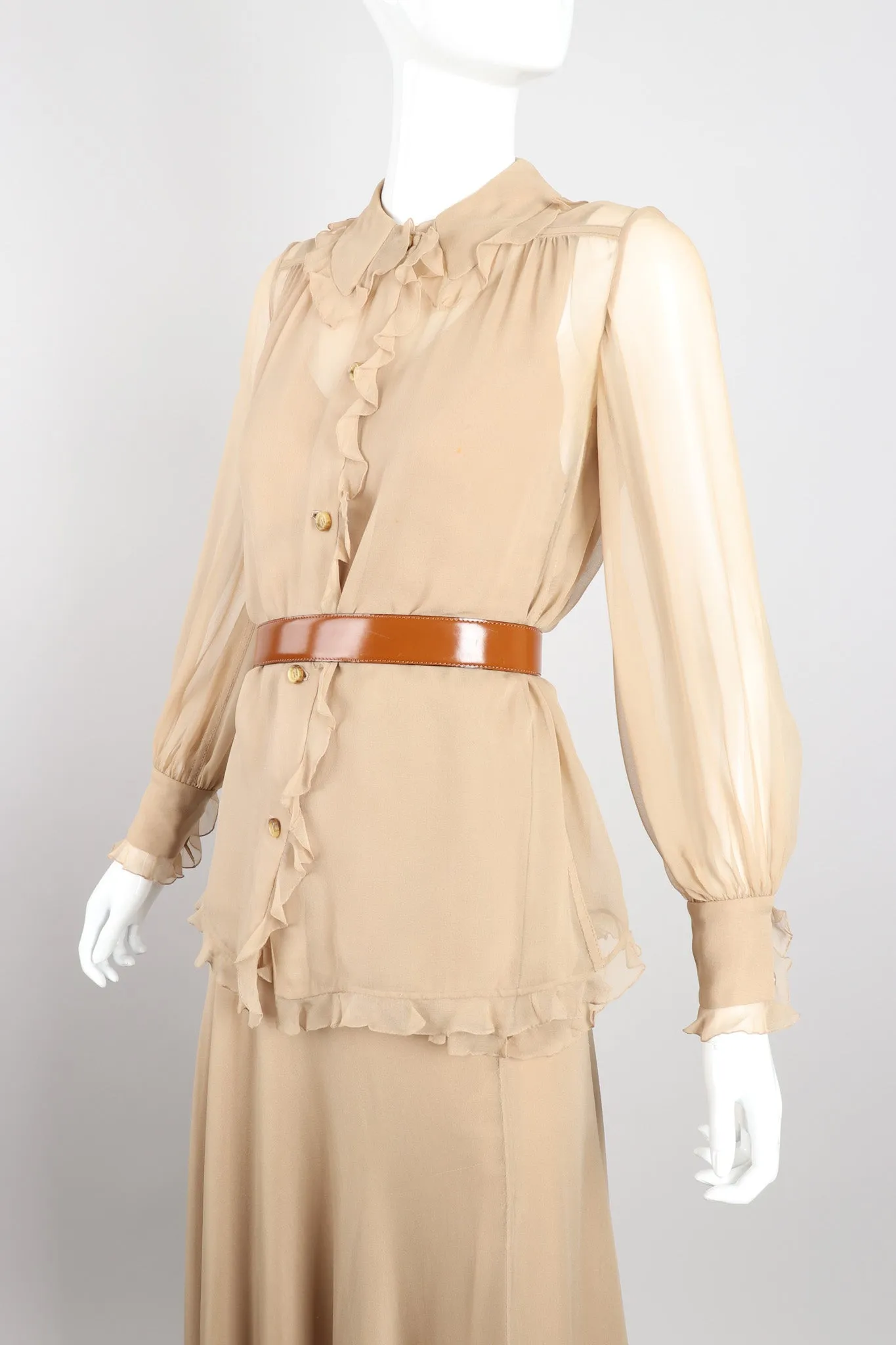Chiffon 3-Piece Ruffle Set