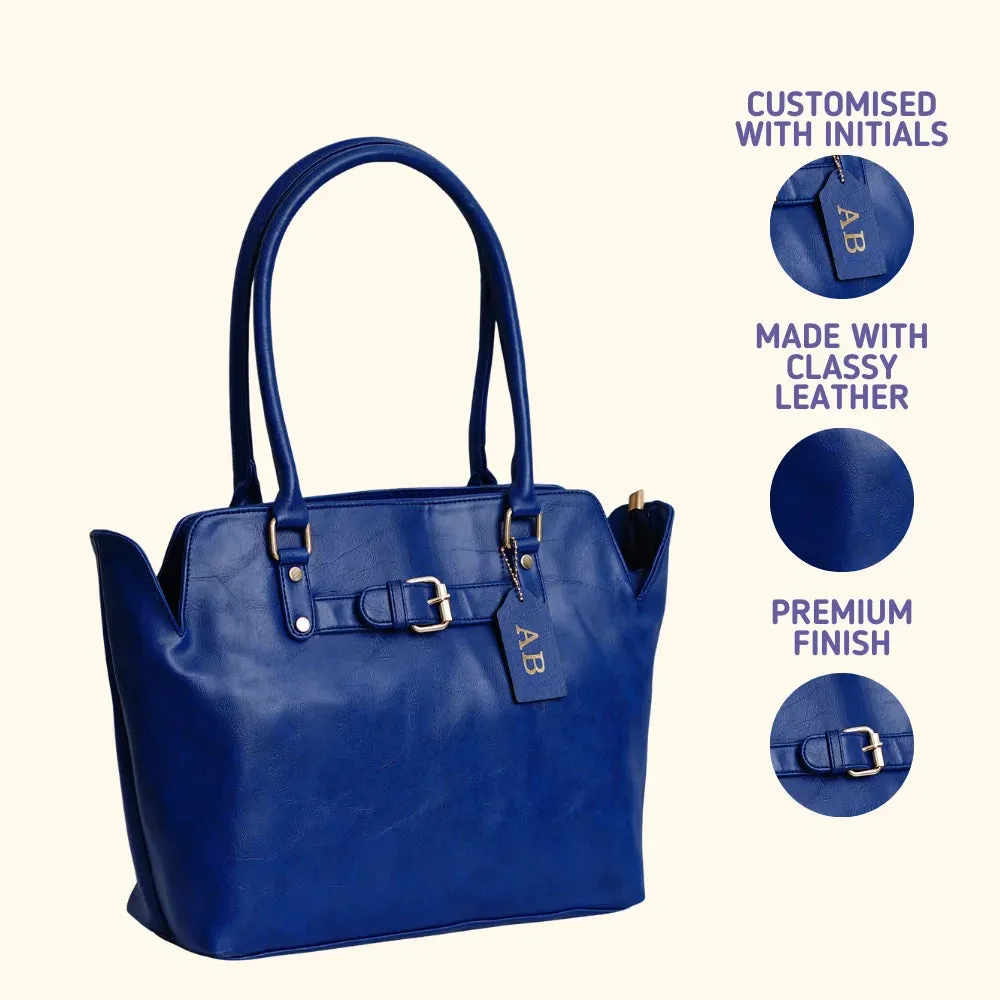 Classy Leather Customized Hand Bag 1.0 - Royal Blue