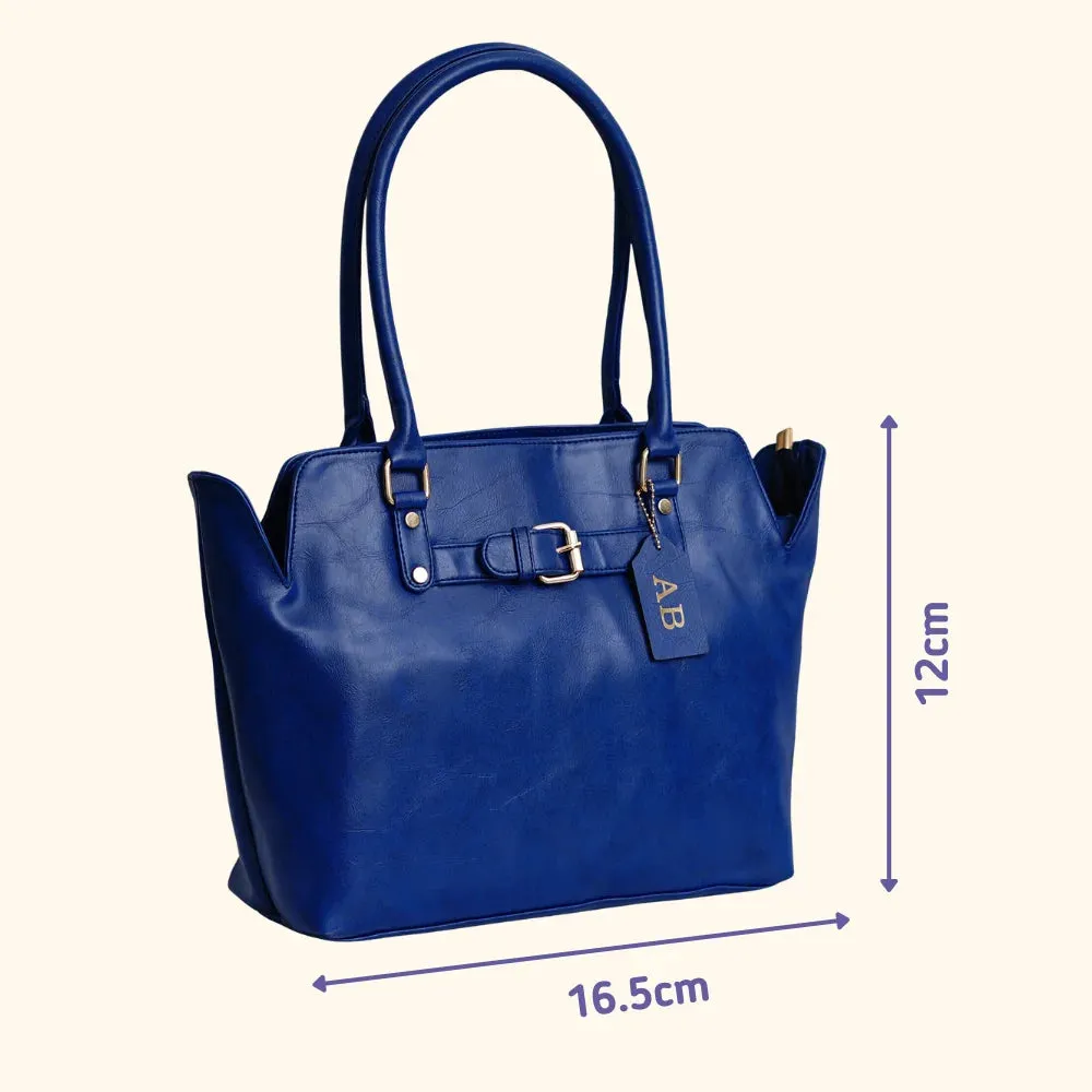 Classy Leather Customized Hand Bag 1.0 - Royal Blue