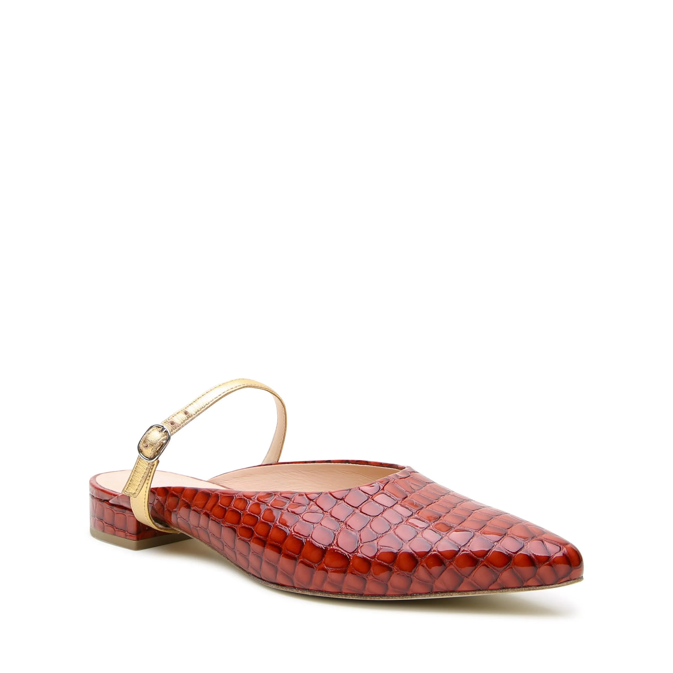 Clay Croc Point Slide   Gold Twiggy