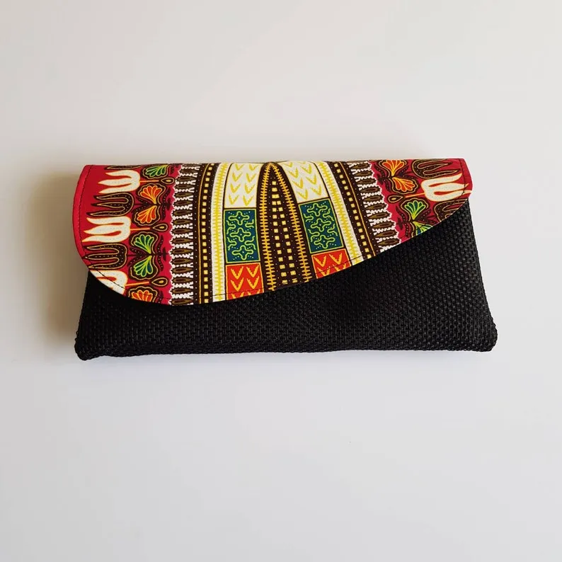Clutch Bag with Dashiki Print