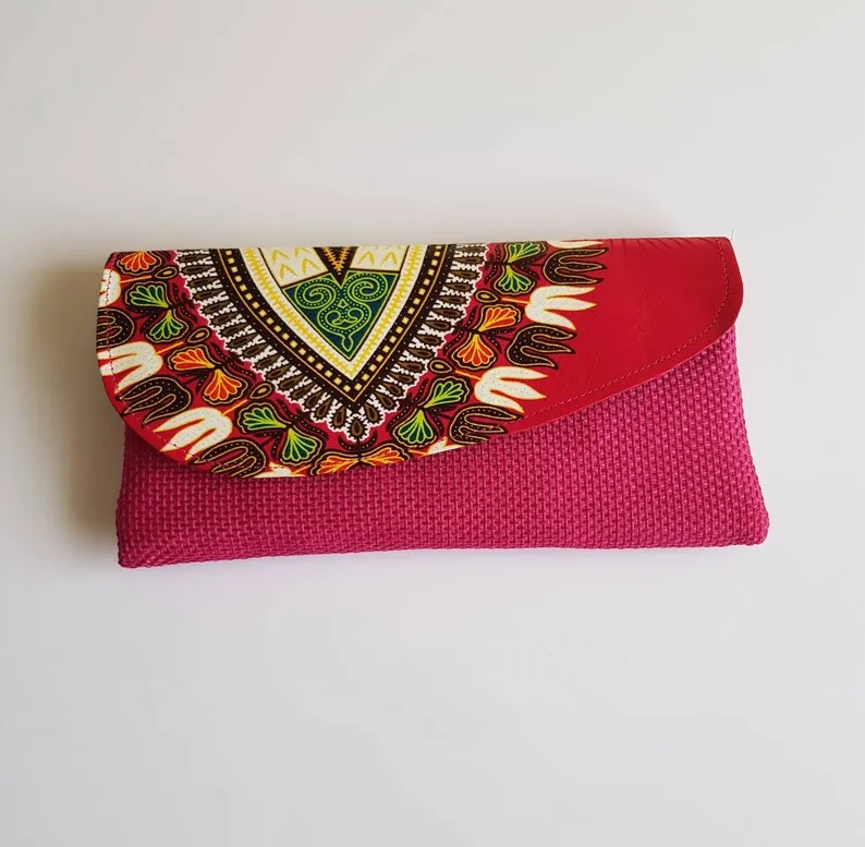 Clutch Bag with Dashiki Print