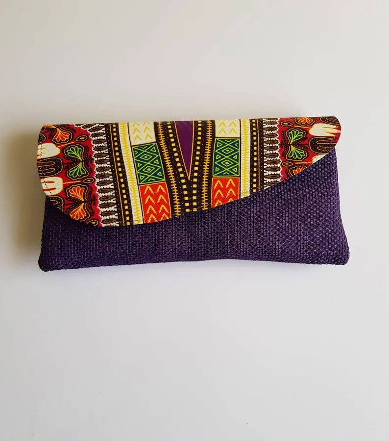 Clutch Bag with Dashiki Print