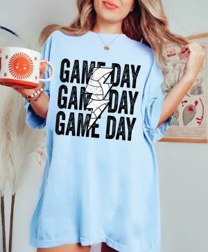 Comfort Colors Volleyball Game Day Lightning Bolt Shirt - Adult Sized/ Volleyball Tee/ Comfort Colors