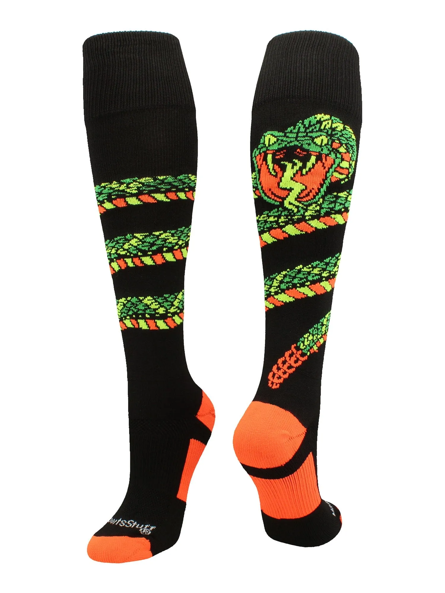 Crazy Snake Over the Calf Athletic Socks