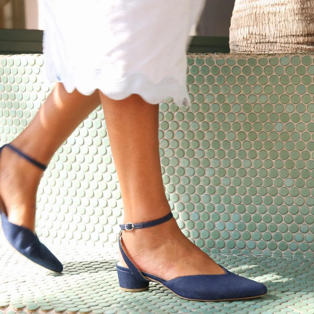 Denim V Slide   Marilyn Strap