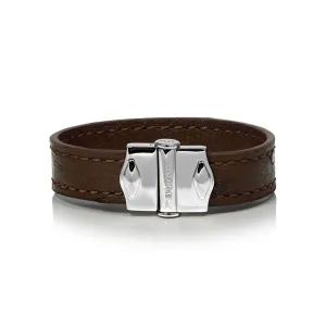 D'Monti Parisian Ostrich Leather Bracelet (Warm Brown)