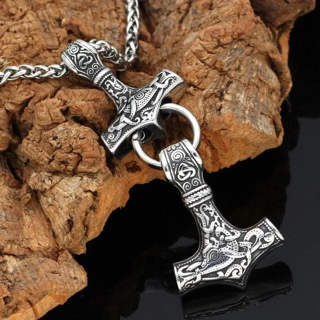 Double Mjolnir Necklace