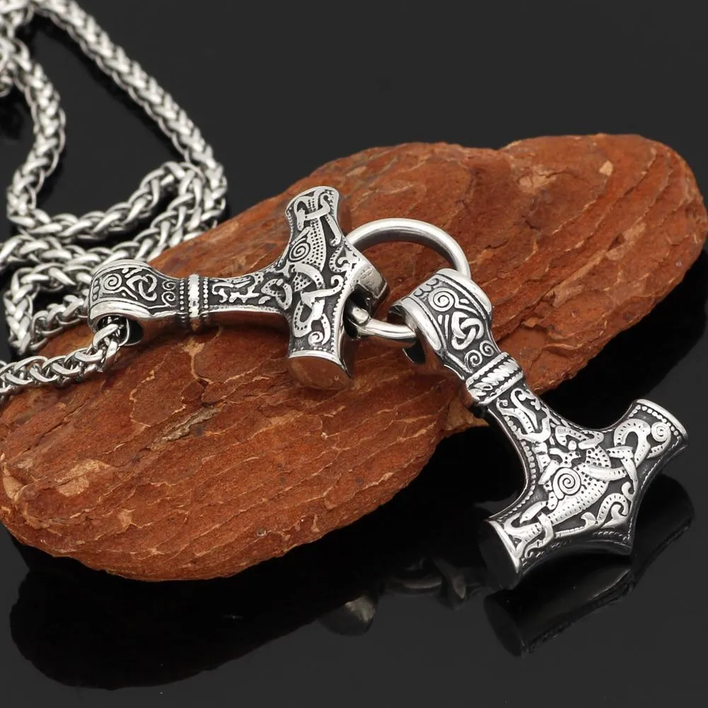 Double Mjolnir Necklace