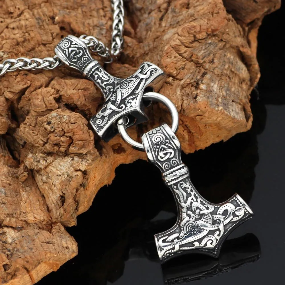 Double Mjolnir Necklace
