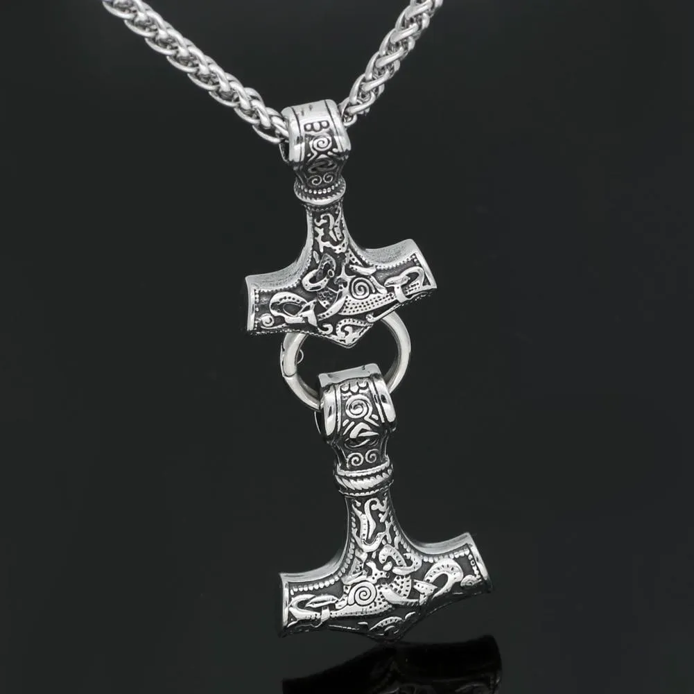 Double Mjolnir Necklace