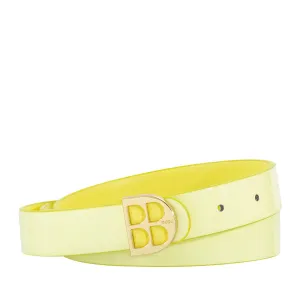 Dudu Women's Bing Painted, real leather made in Italy, H 23mm, reversible, thin, high quality elegant belt