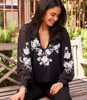 Embellished Blouson Top