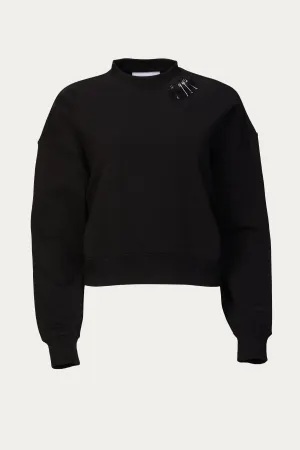EMBELLISHED COTTON-JERSEY SWEATSHIRT
