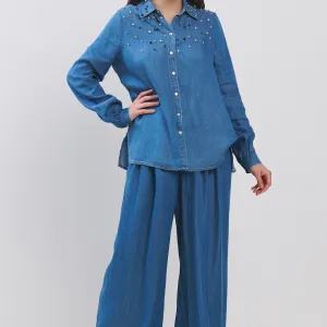 EMBELLISHED DENIM SET