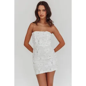 Embellished Floral Mini Dress