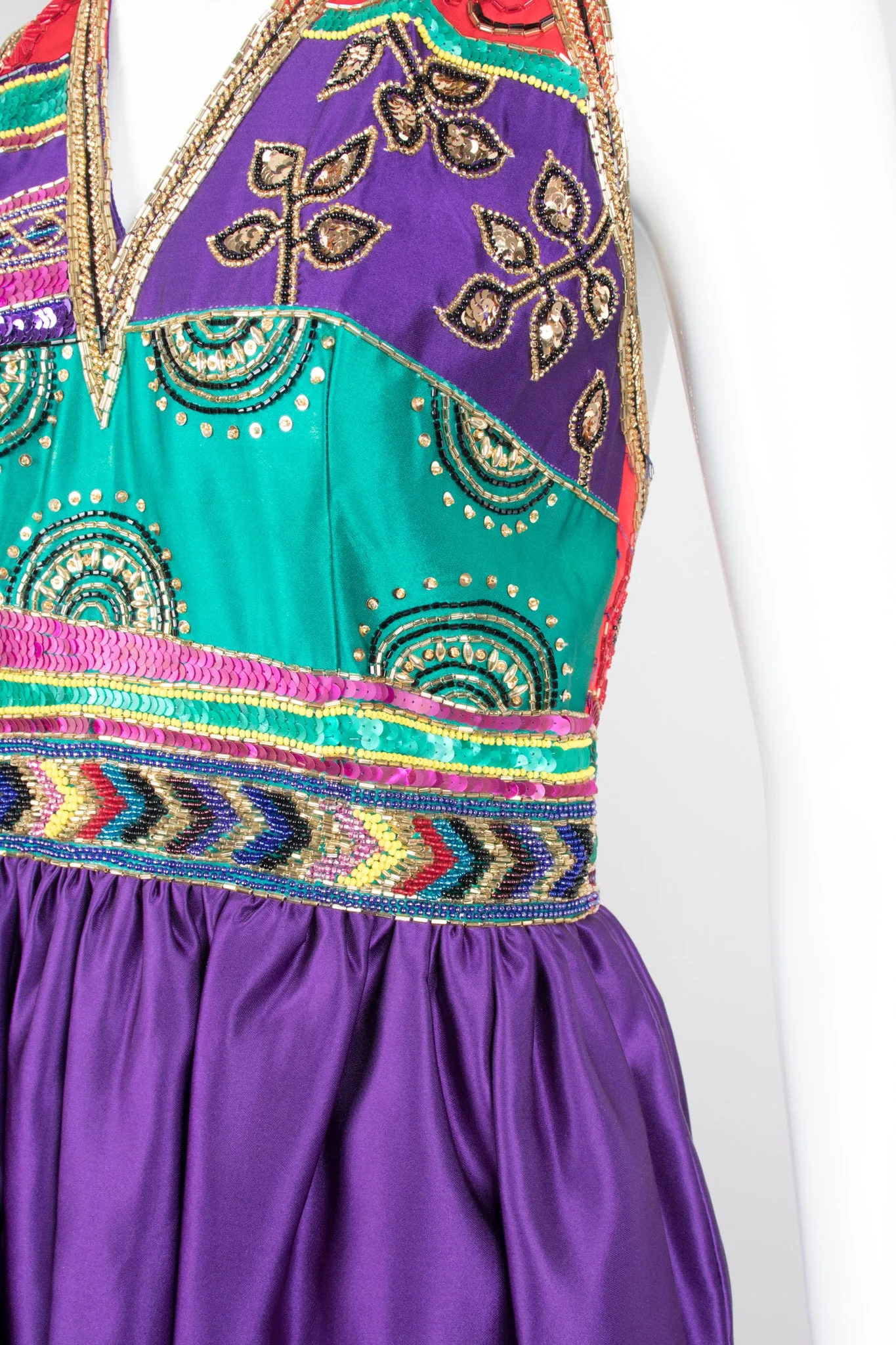 Embellished Halter Dress