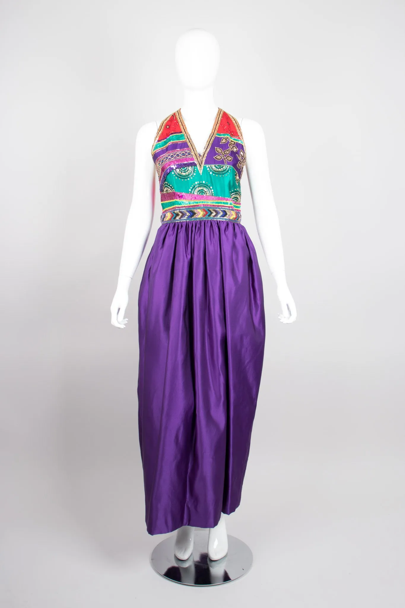 Embellished Halter Dress