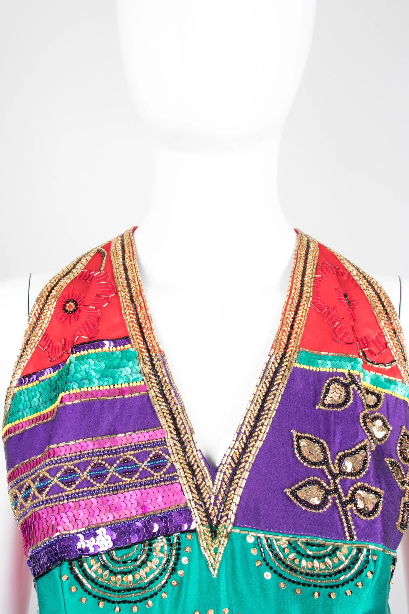 Embellished Halter Dress