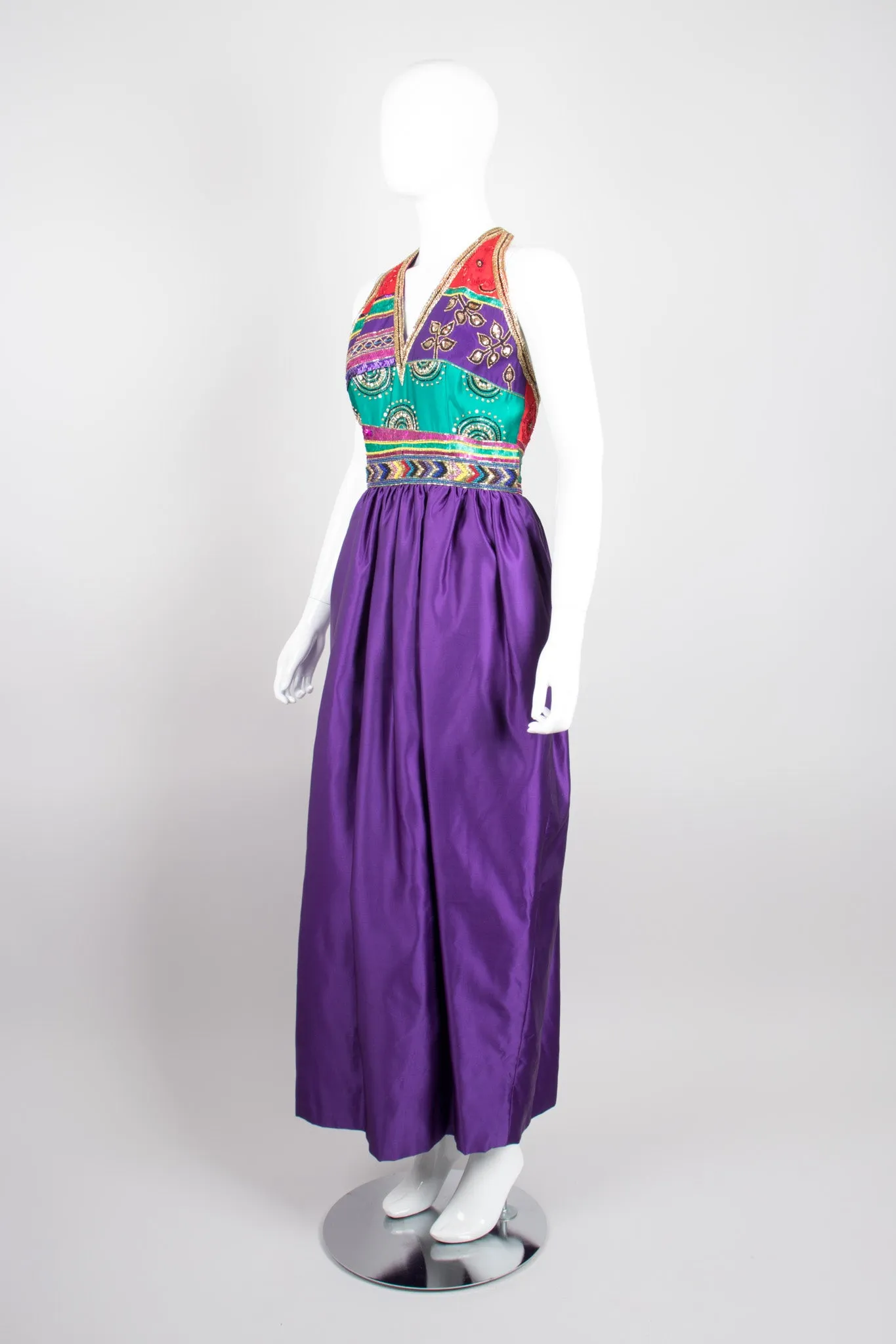 Embellished Halter Dress