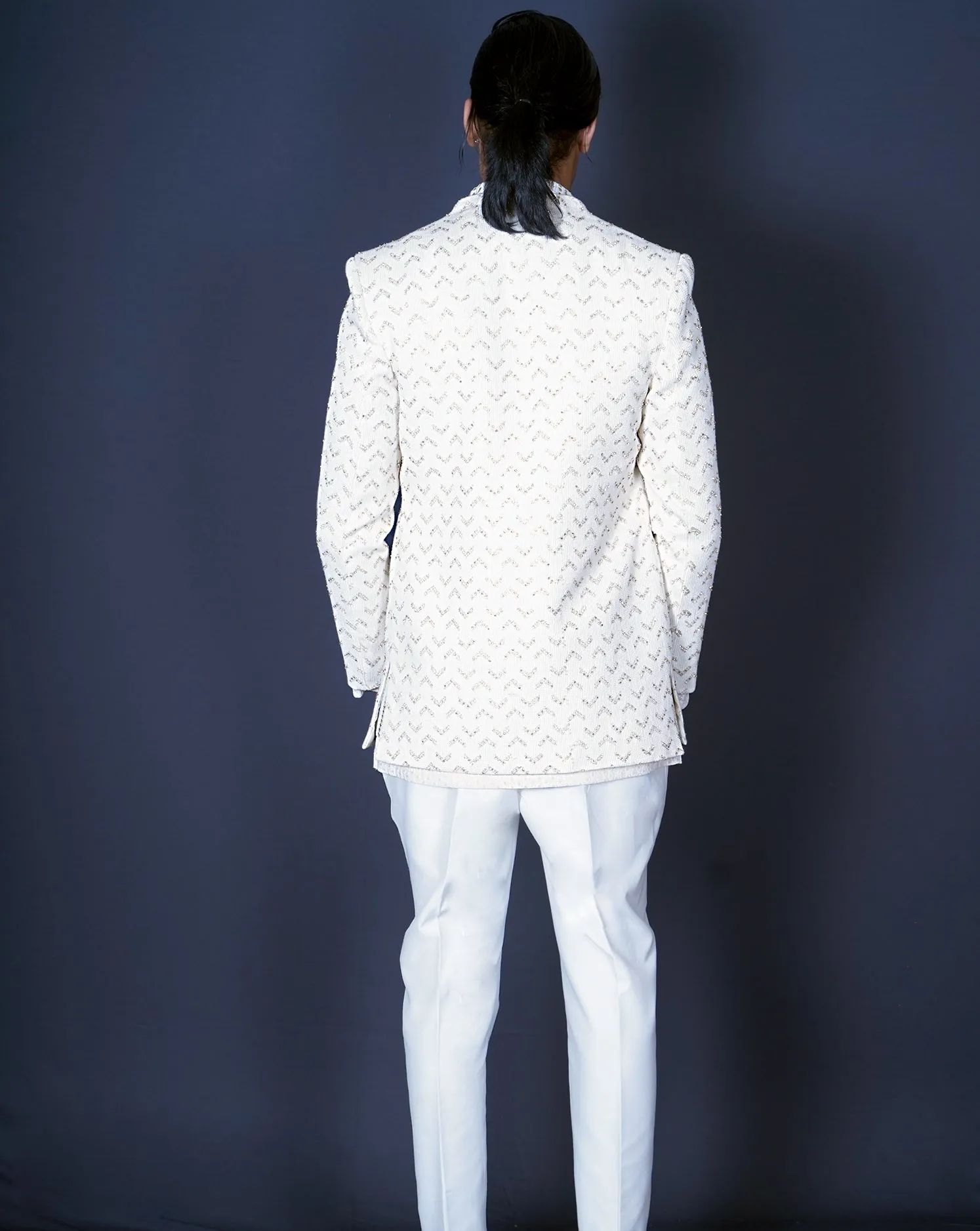 Embroidered Jacket Kurta Set