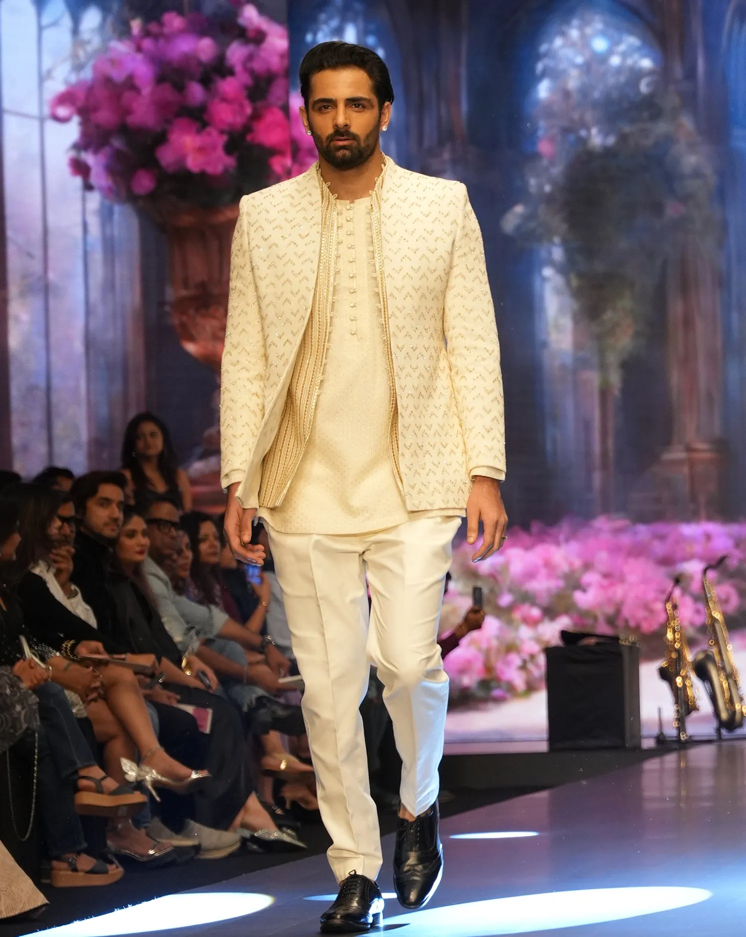 Embroidered Jacket Kurta Set