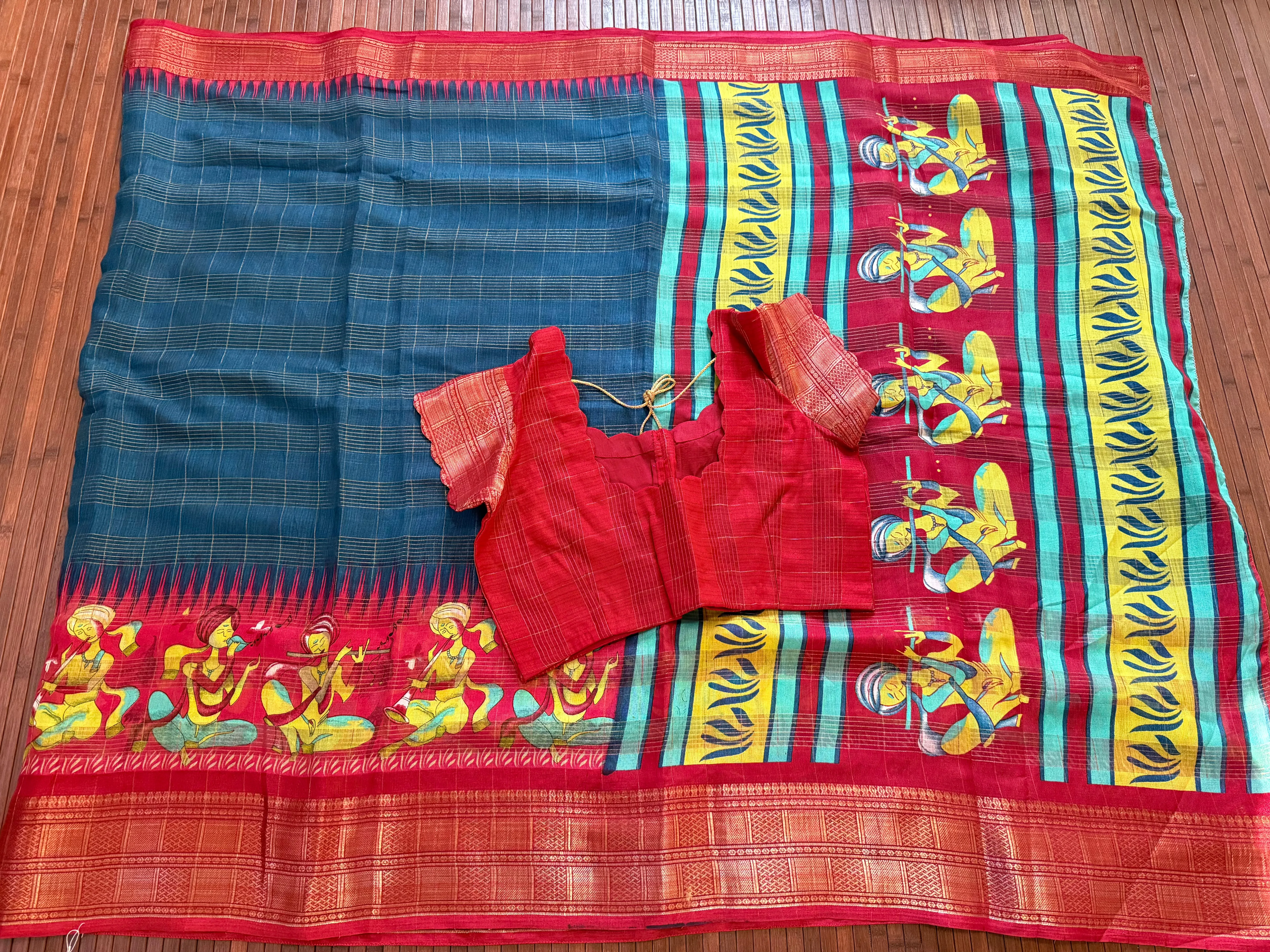 Fancy Jute Linen Saree