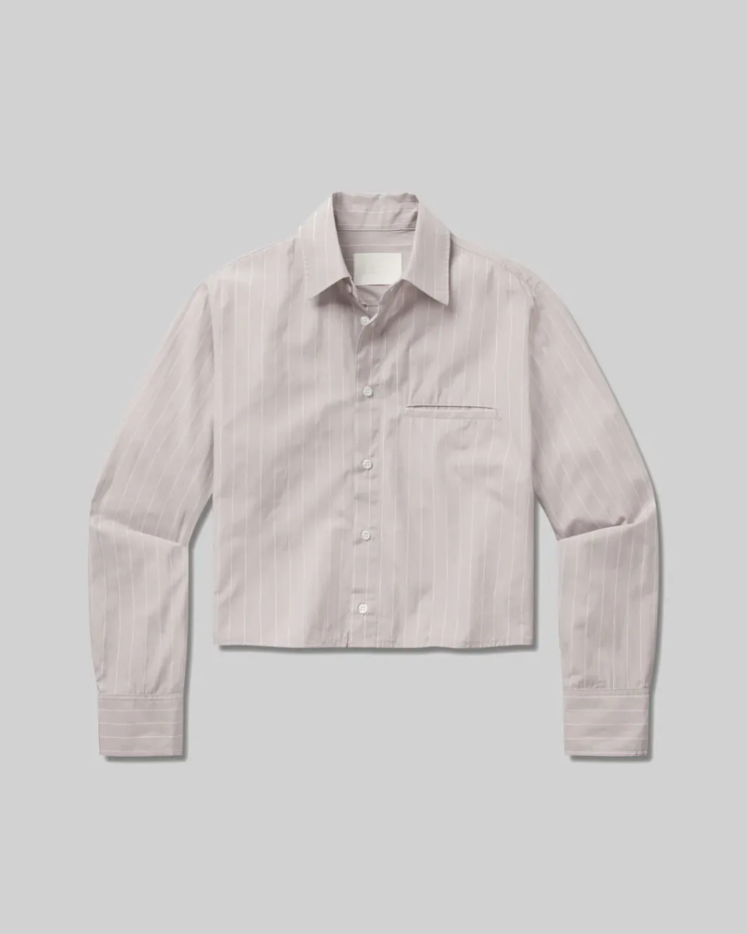 FINO CROPPED SHIRT IN TAILOR GREY STRIPE