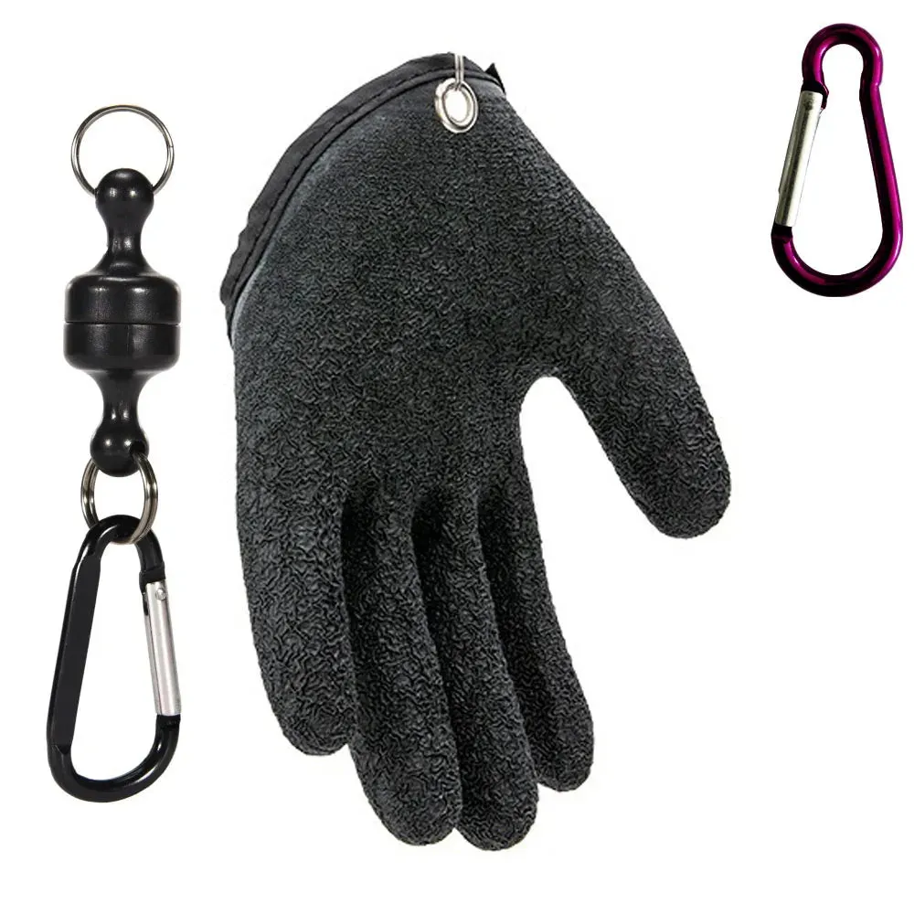 Fishing Gloves Catch Fish Anti-slip Durable Knit Full Finger Waterproof Work