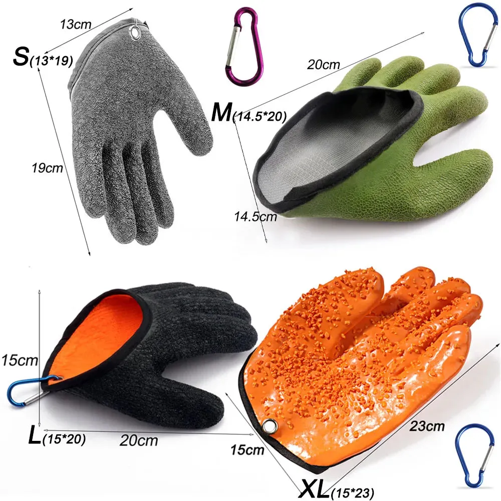 Fishing Gloves Catch Fish Anti-slip Durable Knit Full Finger Waterproof Work