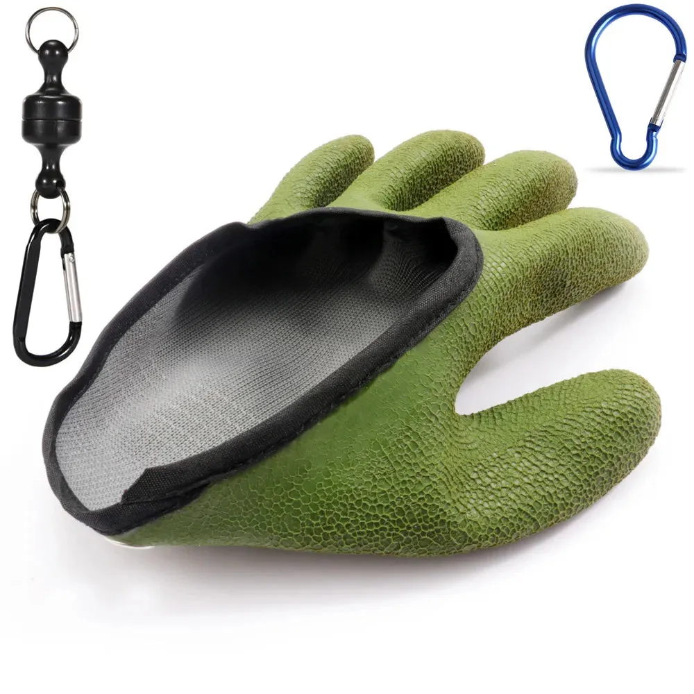 Fishing Gloves Catch Fish Anti-slip Durable Knit Full Finger Waterproof Work