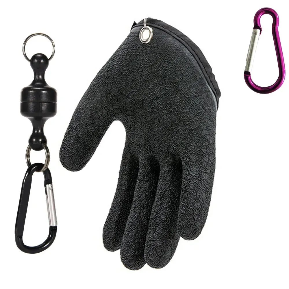 Fishing Gloves Catch Fish Anti-slip Durable Knit Full Finger Waterproof Work