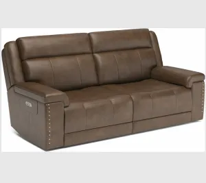 Flexsteel Yuma Power Recliner Sofa In Caramel