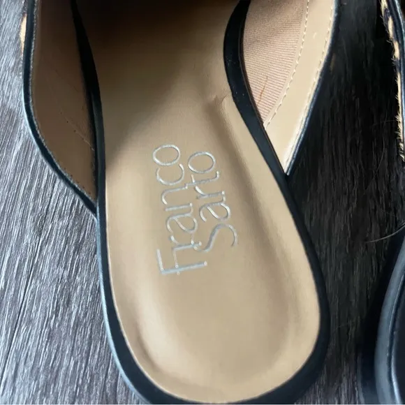 Franco Sarto Cheetah Print Mules