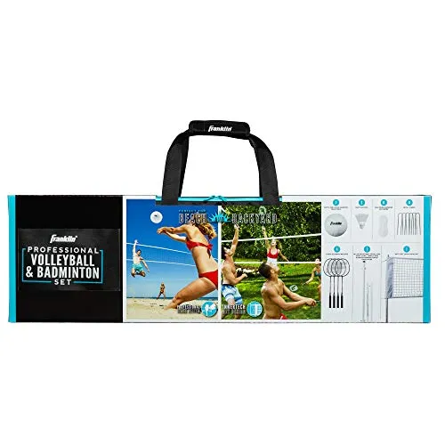 Franklin Sports Professional Volleyball Badminton Combo Set