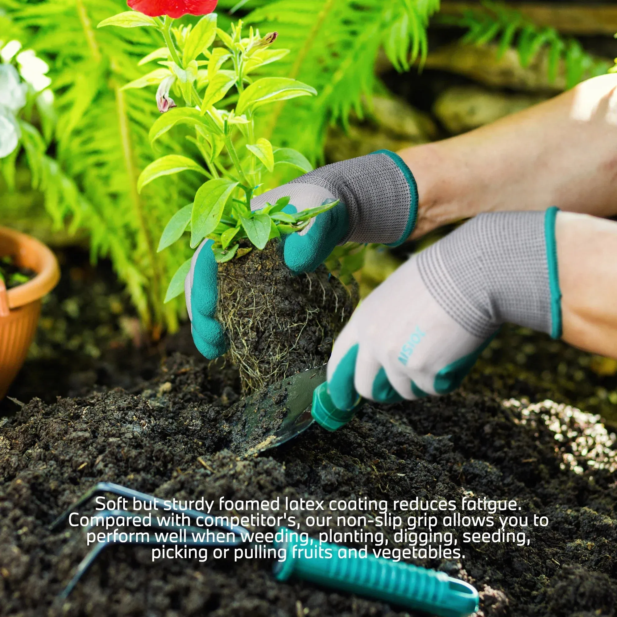 gauze rubber garden gloves