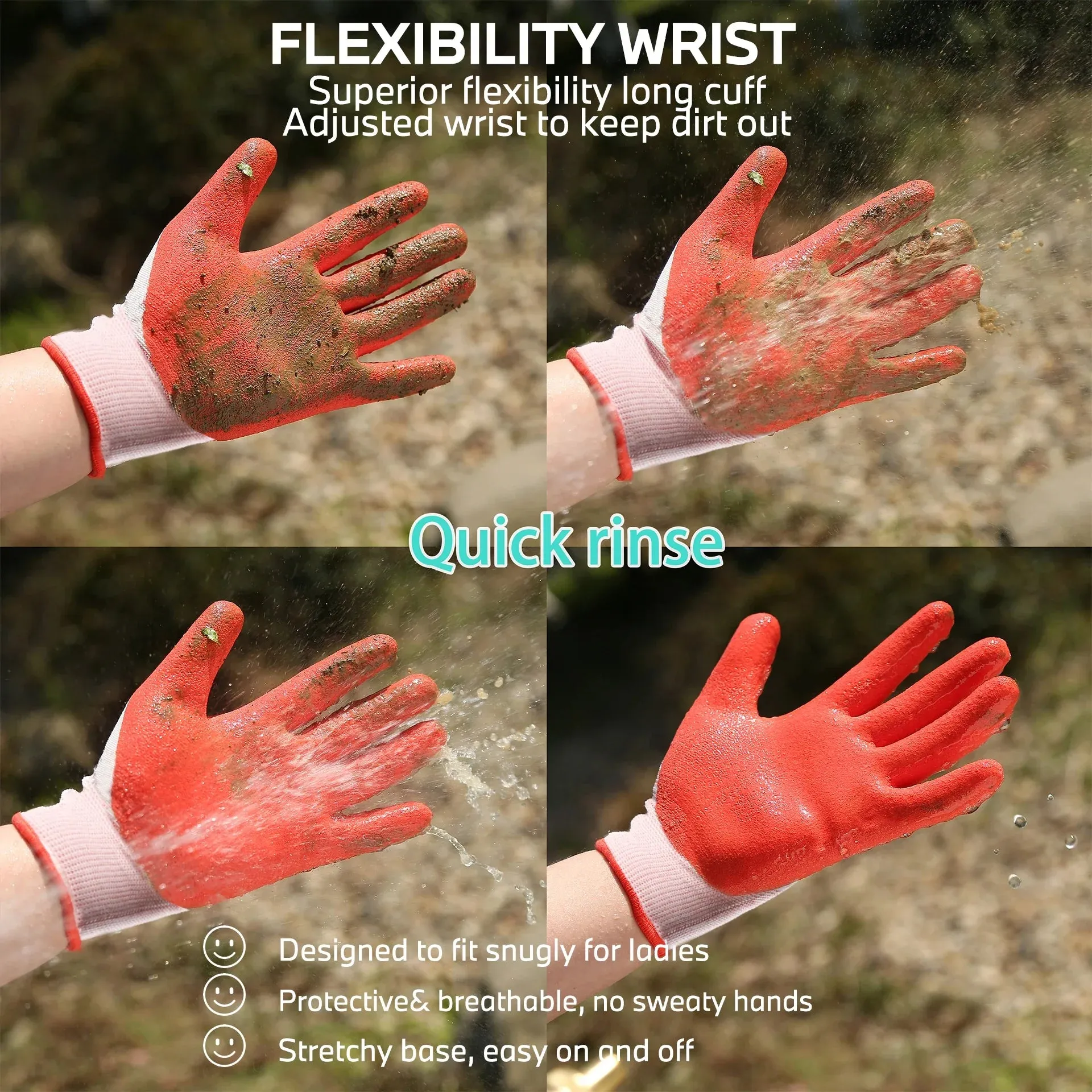 gauze rubber garden gloves