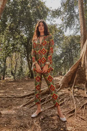 Green Pantsuit