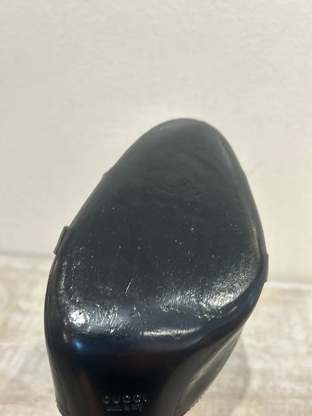 Gucci Shoes, Black Patent Leather Mules (size 40)
