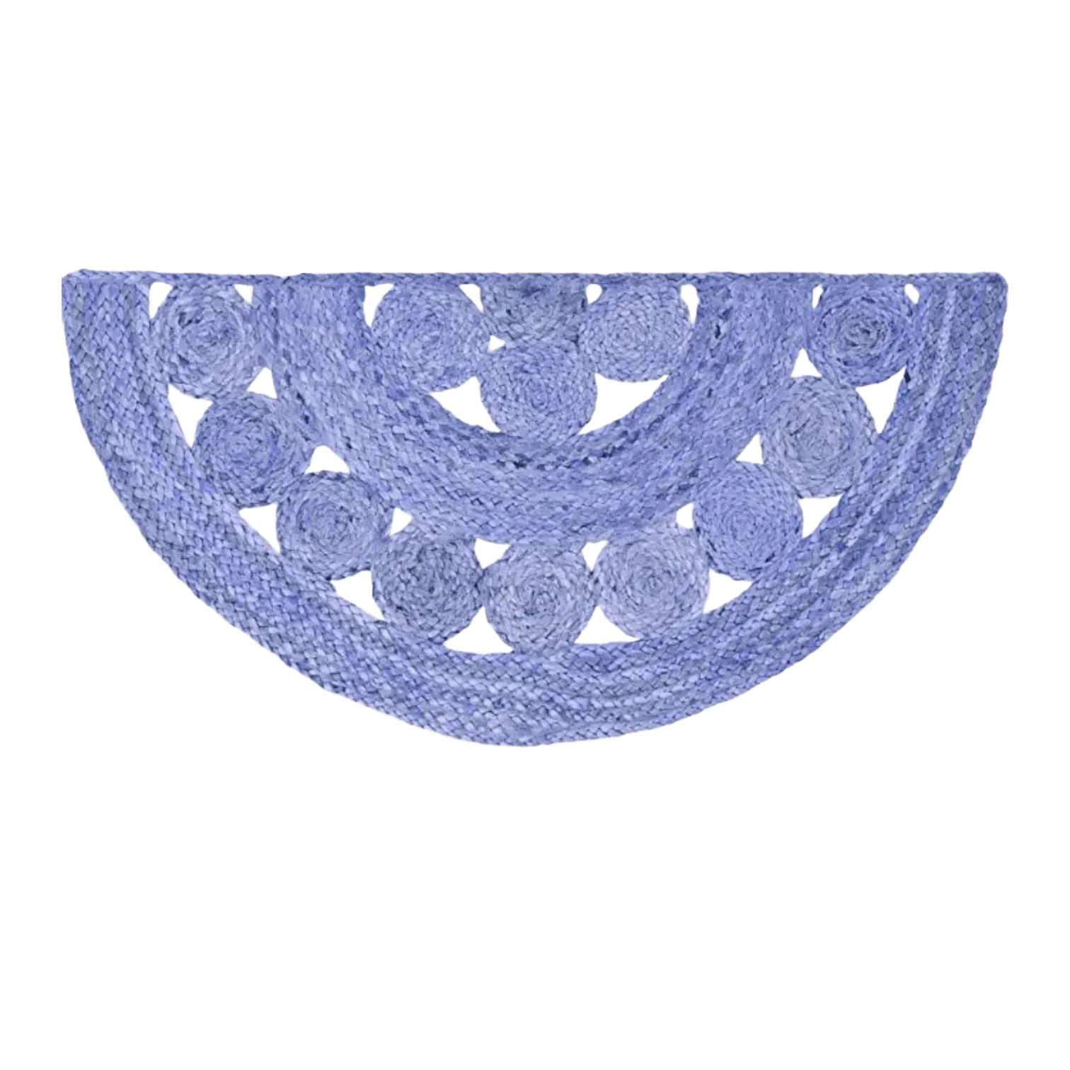 Half Circle of Life Accent Jute Rug - Purple