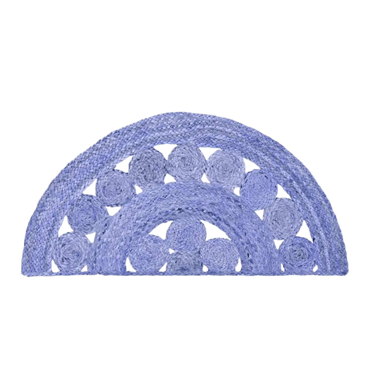 Half Circle of Life Accent Jute Rug - Purple