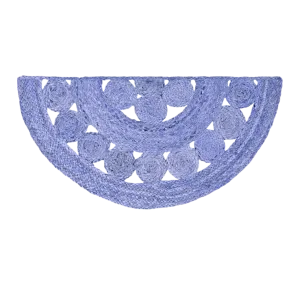 Half Circle of Life Accent Jute Rug - Purple