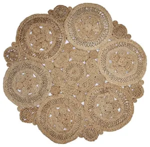 Hand Braided Natural Jute 4 Ft Round Indoor Area Rug
