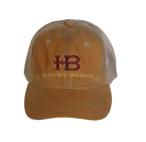 HB Tan Mesh Waxed Canvas Unstructured Hat
