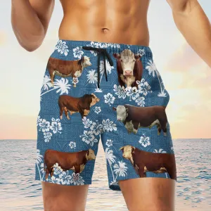 hereford Blue Tribal Shorts