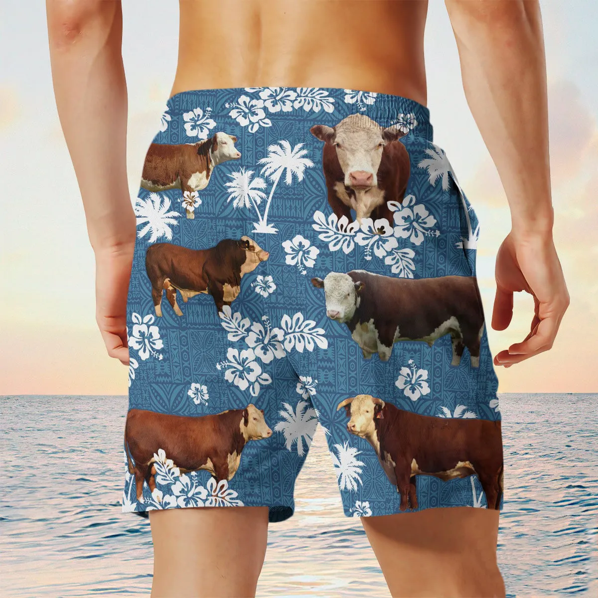 hereford Blue Tribal Shorts