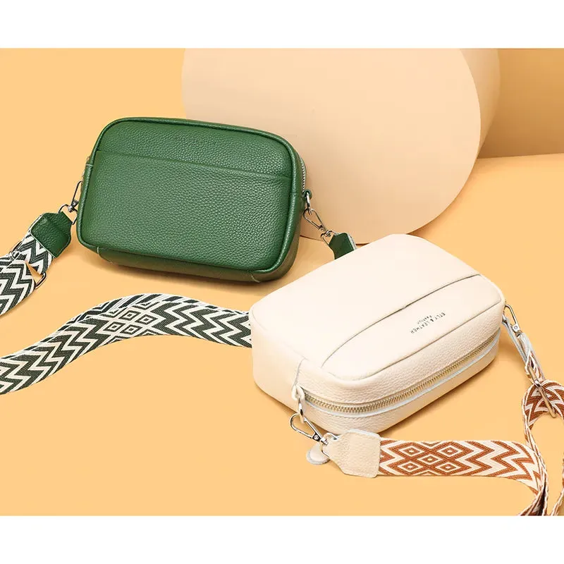 High Quality Genuine Leather Crossbody Shoulder Bag With Strap Cowhide Leather Handbag Messenger Tote Bag